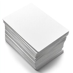 Stack of rectangular white paper sheets