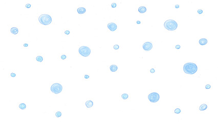 雨t127-0,Hand drawn blue water drop pattern on white background