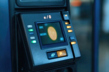 Fingerprint scanning device with screen and lights