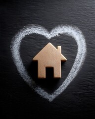 home family theme with chalk, mortgage, concept