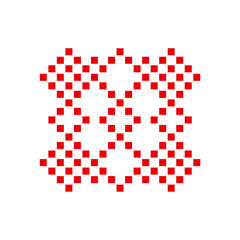 Vector Illustration of Palestinian Traditional Tatreez  Embroidery Pattern