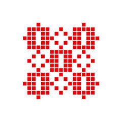 Vector Illustration of Palestinian Traditional Tatreez  Embroidery Pattern