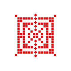 Vector Illustration of Palestinian Traditional Tatreez  Embroidery Pattern