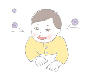 赤ちゃんとウイルス