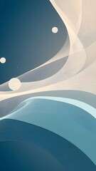 Abstract art of wind flow expressed with lines and circles