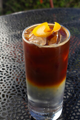 A view of an espresso tonic.