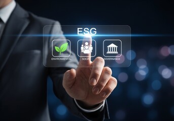 Obraz premium ESG Framework Environmental Social Governance Business Sustainability Strategy.