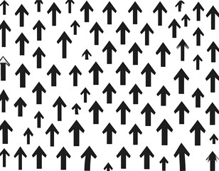 Abstract pattern of upward pointing arrows