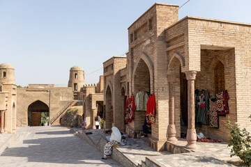 Obraz premium Traditional Central Asian style bazar street inside the reconstructed Hisor fortess in Hisor, Tajikistan