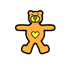 Fototapeta premium Cute Teddy Bear with a Heart