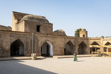 Architecture details of Madrassa-i Kuhna in Hisor, Tajikistan