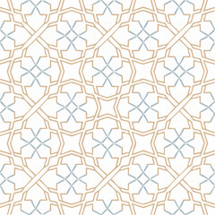 Fototapeta premium A seamless Moroccan lattice pattern with interwoven geometric lines. Perfect for architectural designs, prints, and textile applications.