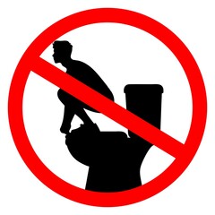 No Squatting on the Toilet Seat