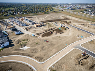 Aerial View of Brighton Ranch Development in Saskatoon, Saskatchewan