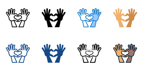 Sisterhood icon set multiple style collection 
