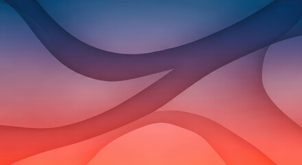 Obraz premium Abstract flowing waves in gradient colors of blue purple and orange