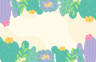 Colorful Spring Frame with Beautiful Flowers Illustration. Perfect for seasonal designs, invitations, or decorative artwork.