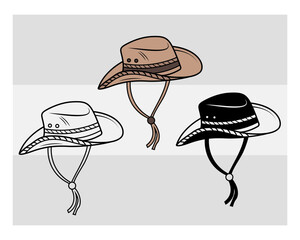 Cowboy Hat Silhouette, Cowboy Hat Svg, Southwestern svg, Country Hat, Western Svg, Hat Svg, Cowgirl Png, Cowboy Svg Images,
