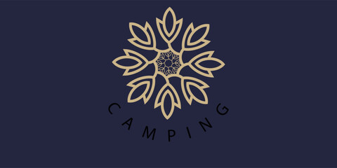 Tree shape sunflower vector logos. Nature trees texture