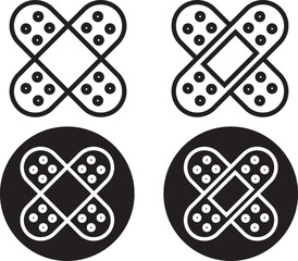 Band aid icon graphic set. trendy stroke. icon graphic set. trendy stroke