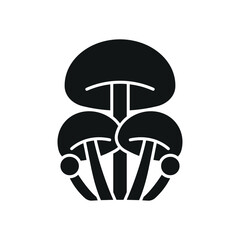 Mushroom icon in compact glyph for wild fungi, forest, and botany projects.
