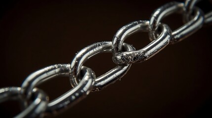 Obraz premium chain , A thick silver chain