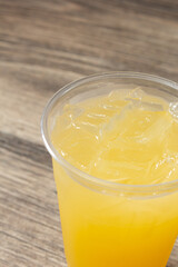 A view of a maracuya drink.