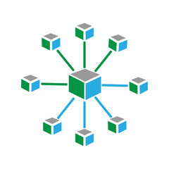 Network technology thin line icon set. Containing internet, computer, cyberspace, global connection, database, communication, server, cloud computing, device, digital, wireless. Vector illustration

