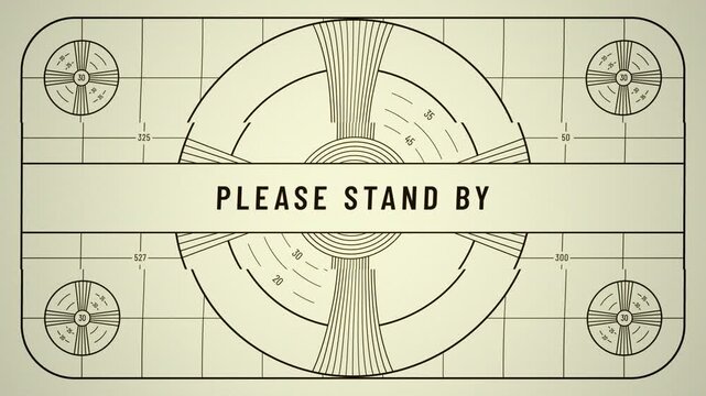 Retro TV screen please standby background, no signal, transmission stopped, silence, glitched . TV static classic pattern