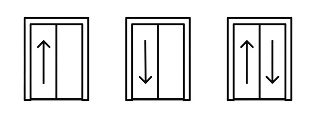Elevator direction of movement icon vector. directions and floor changing symbol. vector illustration.