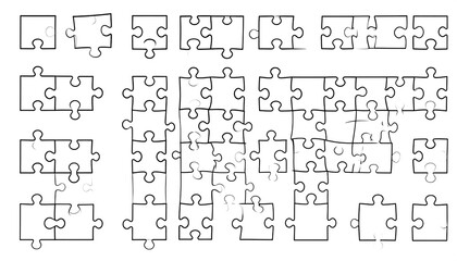 Abstract puzzle pieces
