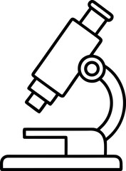 microscope line art coloring book page, microscope outline