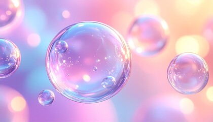 ウェルネス＆ビューティー：水中のようなエレガントなシャボン玉Generated image