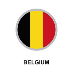 Fototapeta premium belgium national flag circular vector design