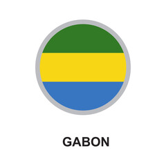 gabon national flag circular vector design