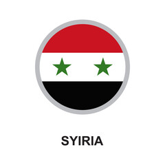 syiria national flag circular vector design