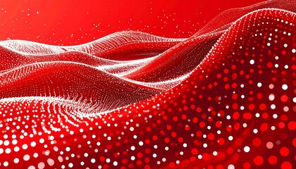 Abstract red and white wavy pattern