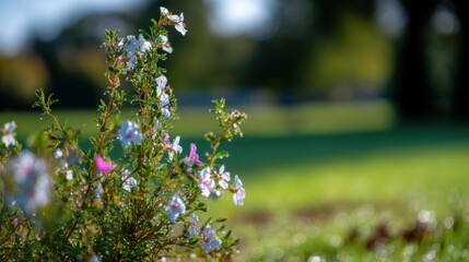 dew. Flower arrangement in a morning garden with natural light and dew. gardening catalogs, home-decor guides, designed for gardening and botanical catalogs, enhances decor appeal.