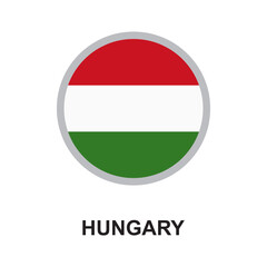 hungary national flag circular vector design