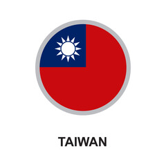taiwan national flag circular vector design