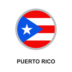 puerto rico national flag circular vector design