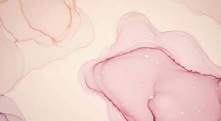 Obraz premium Elegant abstract background with flowing rose and beige alcohol ink creating a gentle, marbled texture.