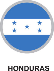 honduras national flag circular vector design