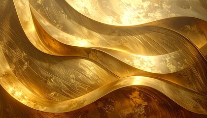 Gold wavy abstract background (1)