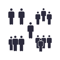 Business Team Icons Set – Corporate Teamwork, Collaboration and Partnership Vector