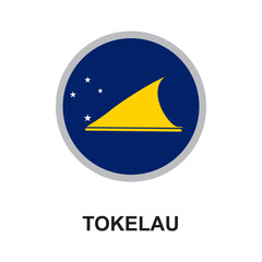 Fototapeta premium tokelau national flag circular vector design