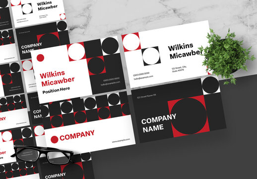 Red Black Business Card