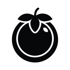 Mangosteen Icon Vector Illustration