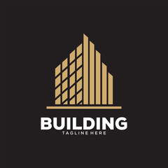 Professional  elegant and modern real estate building logo for construction company.Logo design template.