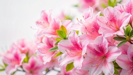 Obraz premium Delicate pink Azalea flowers with intricate details and soft petals